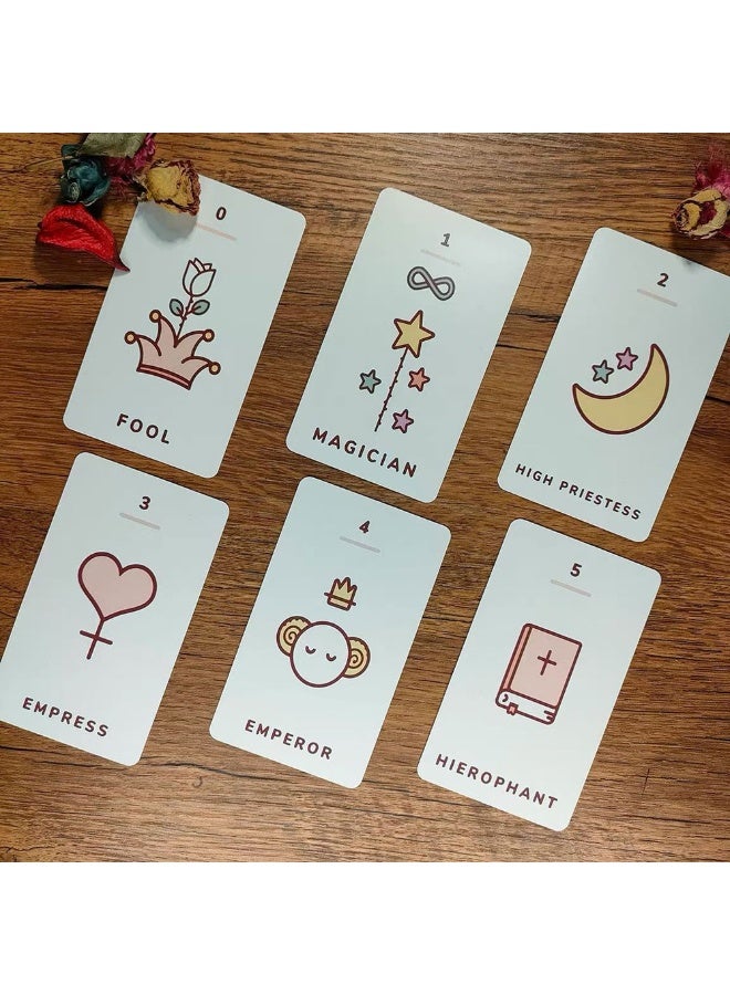 NIBEMINENT Cute Tarot Card Leisure Entertainment Card Set for Family Gatherings Divination Set Tarot Card Board Game - Image 3