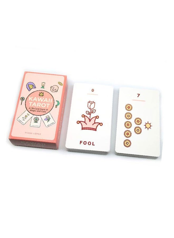 NIBEMINENT Cute Tarot Card Leisure Entertainment Card Set for Family Gatherings Divination Set Tarot Card Board Game - Image 1