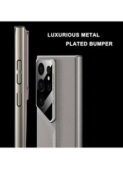 GKK Luxury Leather Case for Samsung Galaxy S25 Ultra (2025), Slim Business Sports Design, Anti-Drop, All-Round Protection Phone Cover Support MagSafe Wireless Charging with Pen Slot Design - Pen Not Included  - Image 3
