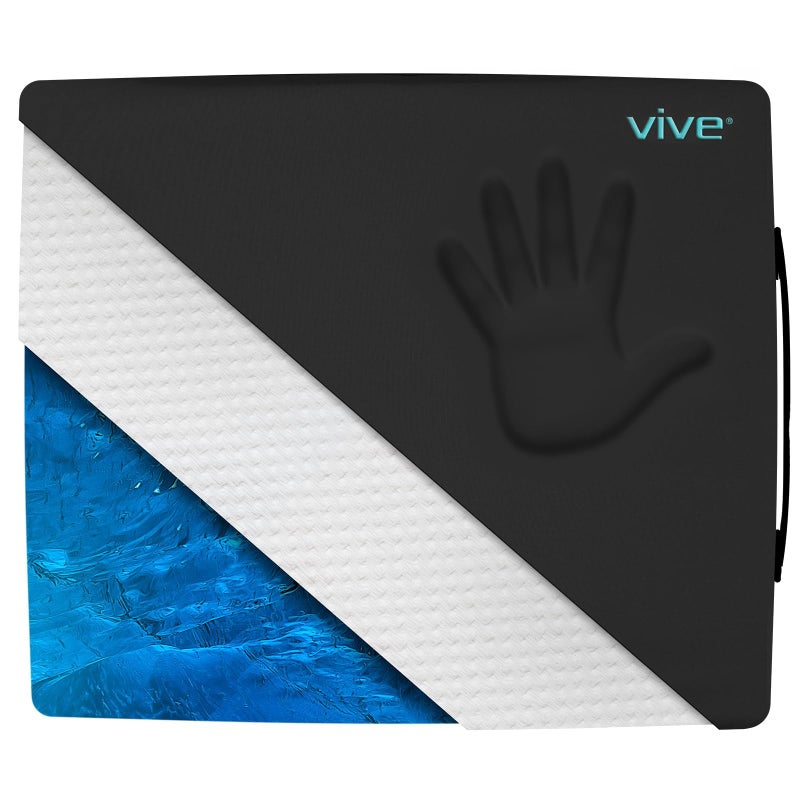 Vive Wheelchair Cushion  Gel Seat Pad for Coccyx Orthopedic Back Support Sciatica  Tailbone Pain Relief  Waterproof Cover  4 Layer Foam Support and Comfort  for Pressure Sores 24 x 18 x 3