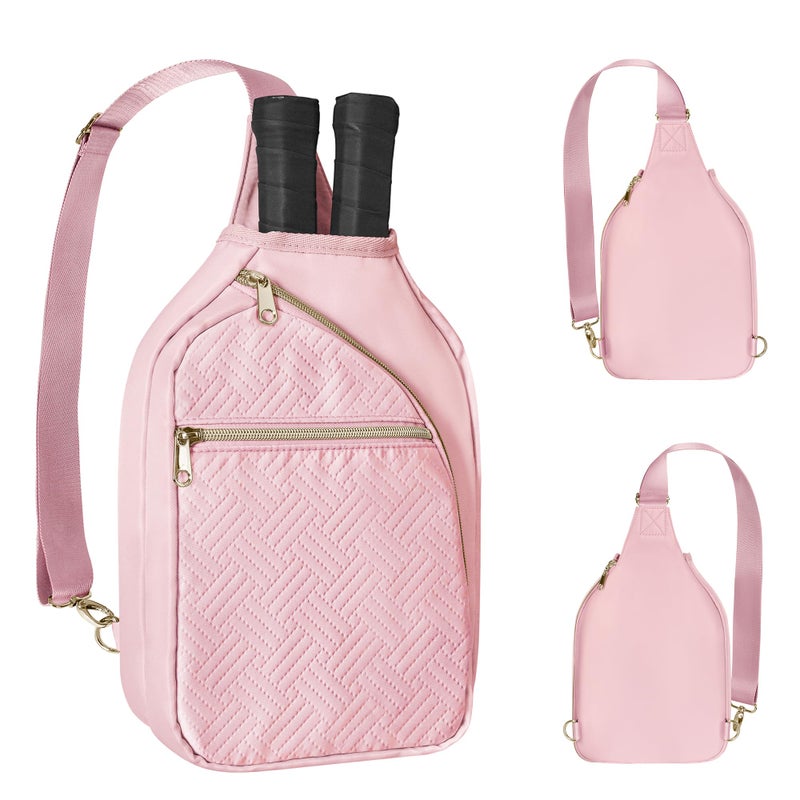 Prokva Pickleball Bag for Women, Pickleball Paddle Sling Bag, Pickle Ball Bag for Pickleball Accessories, Pink (Patent Design) - Image 1