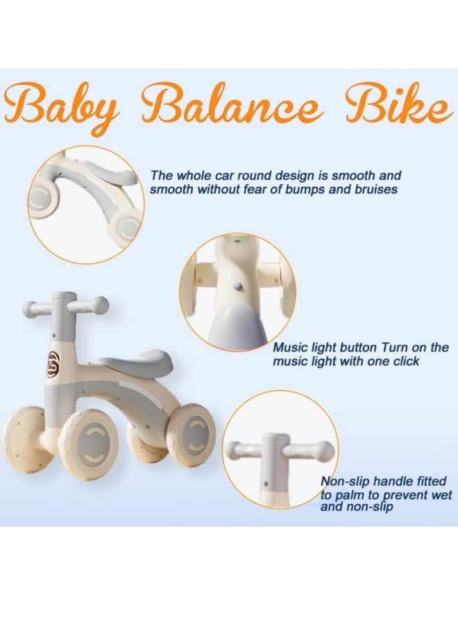 SUCITY Baby Balance Bike with Wheels,Toddler Balance Bike Trikes with No Pedal for Boys Girls 0-36 Months Safety against Rollover,Toddler Baby Walker Riding Gifts (Grey) - Image 3