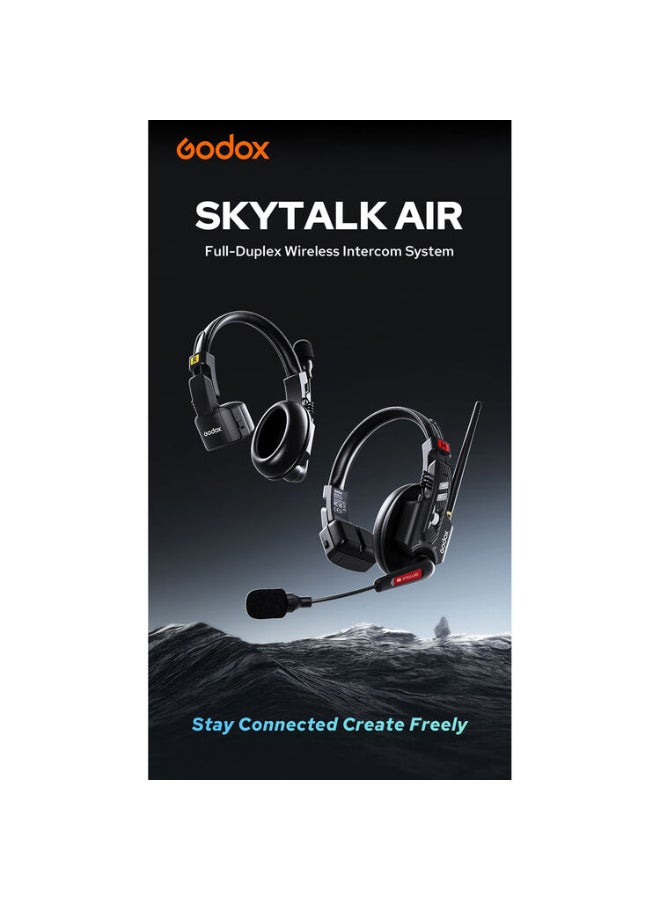 Godox SkyTalk Air 5S 5-Person Full-Duplex Wireless Intercom Headset System (2.4 GHz) - Image 4