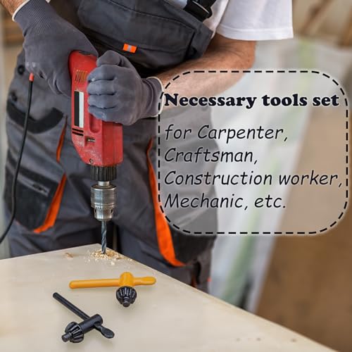 Famgee Replacement Drill Chuck Key Wrench Electric Drill Clamping Tool Heavy Duty Solid Carbon Steel Thumb Handle Chuck Key (Chuck Diameter: 3/4" / 5/8" / 1/2" / 3/8" / 1/4" / 5/32") - 6 Sizes - Image 3