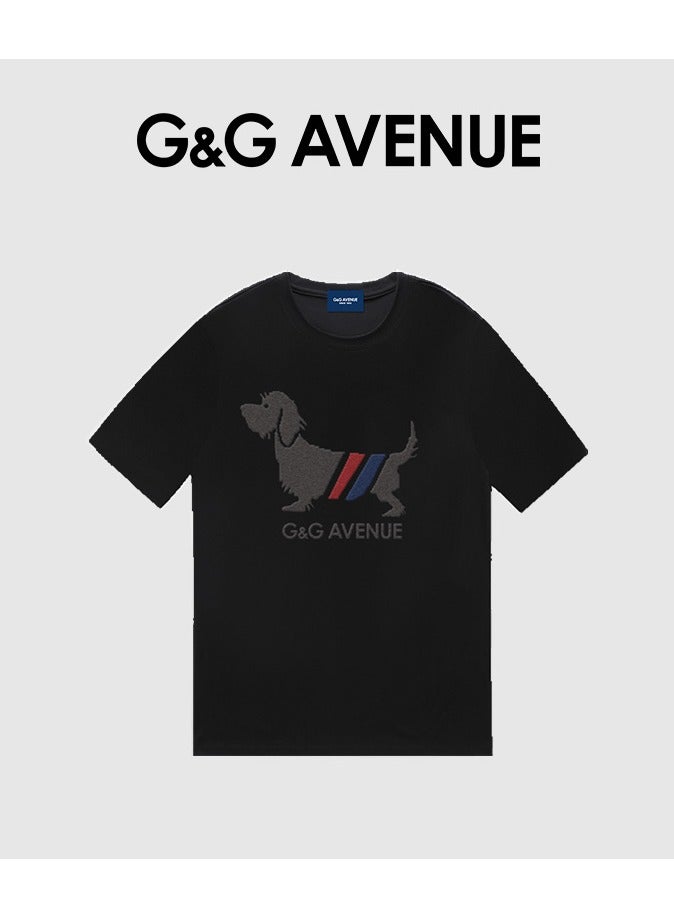 G&G AVENUE Heavy cotton fabric Men's Sports Style Pure Cotton Thick Oversized Round Neck T-shirt  Casual Style (One Piece) - Image 1