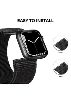O Ozone Nylon Sport Strap For Apple Watch Series 10 | Ultra 2 | 8 Ultra | 9 | 8 | 7 | 6 , 49/46/45/44/42mm Soft Breathable Adjustable Sport Wristband -Anchor Grey  - Image 5