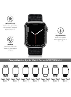 O Ozone Nylon Sport Strap For Apple Watch Series 10 | Ultra 2 | 8 Ultra | 9 | 8 | 7 | 6 , 49/46/45/44/42mm Soft Breathable Adjustable Sport Wristband -Anchor Grey  - Image 3