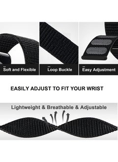 O Ozone Nylon Sport Strap For Apple Watch Series 10 | Ultra 2 | 8 Ultra | 9 | 8 | 7 | 6 , 49/46/45/44/42mm Soft Breathable Adjustable Sport Wristband -Anchor Grey  - Image 4