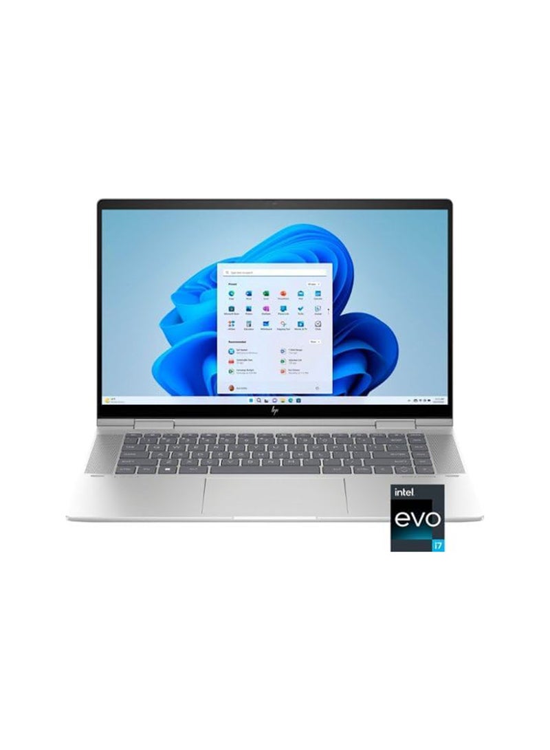 HP Envy X360 15-fe0053dx بشاشة لمس 15.6 بوصة كاملة الوضوح، ومعالج Core i7-1355U/ذاكرة وصول عشوائي سعة 16 جيجابايت/محرك أقراص SSD سعة 512 جيجابايت/بطاقة رسومات Intel Iris Xe/نظام التشغيل Windows 11 - Image 1