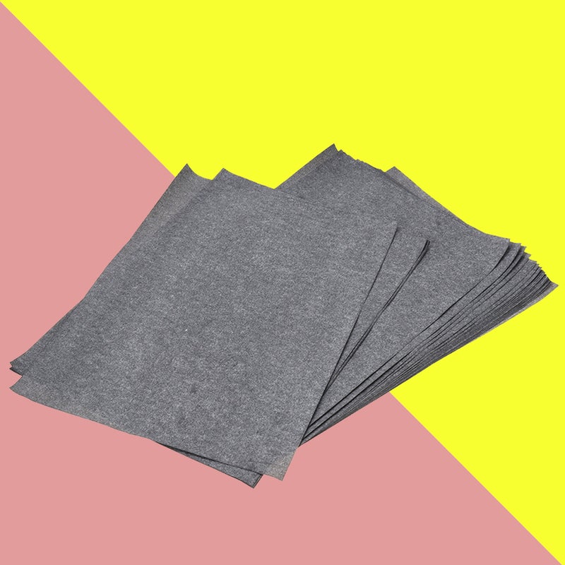 100 Sheets/Bag Transfer Paper Tracing Paper Graphite Carbon Paper Painting Carbon Coated Paper (Gray and Black) - Image 3