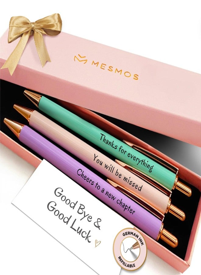 MESMOS 3pk Fancy Pens, Retirement Gift for Women, Farewell Gifts for Coworkers, Cool Happy Retirement for Teacher, Goodbye for Coworkers Women, Going Away Gifts for Friends - Image 1