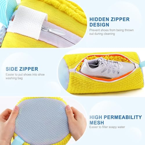 AVNISH Shoe Washing Bag for Washing Machine, Reusable Sneaker Laundry Bag with Heavy-Duty Zipper, Protects Footwear & Reduces Noise, Ideal for Sneakers, Tennis Shoes, and Delicates (Laundry Shoe Bag) - Image 4