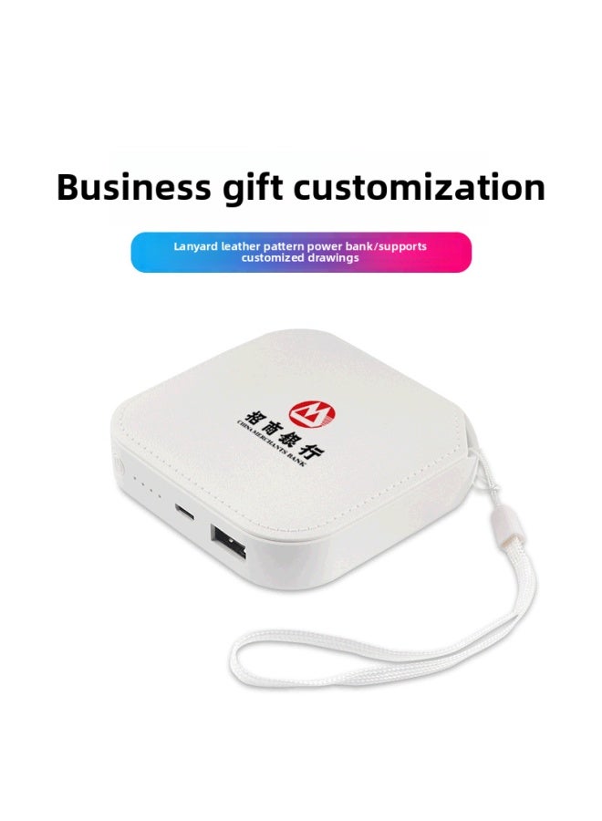 Loquat Source Manufacturers Creative Mini Charging Treasure Printed Logo Small Cute Portable Leather Unicorn Mobile Power-Color:Pink-Power Supply Capacity:5000 MA  - Image 2