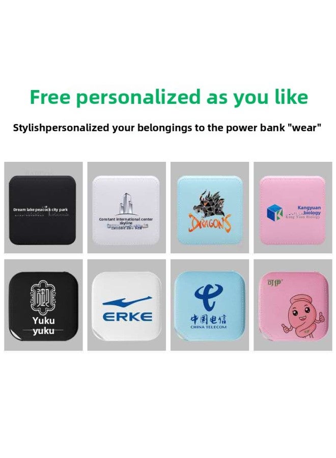 Loquat Source Manufacturers Creative Mini Charging Treasure Printed Logo Small Cute Portable Leather Unicorn Mobile Power-Color:Pink-Power Supply Capacity:5000 MA  - Image 4