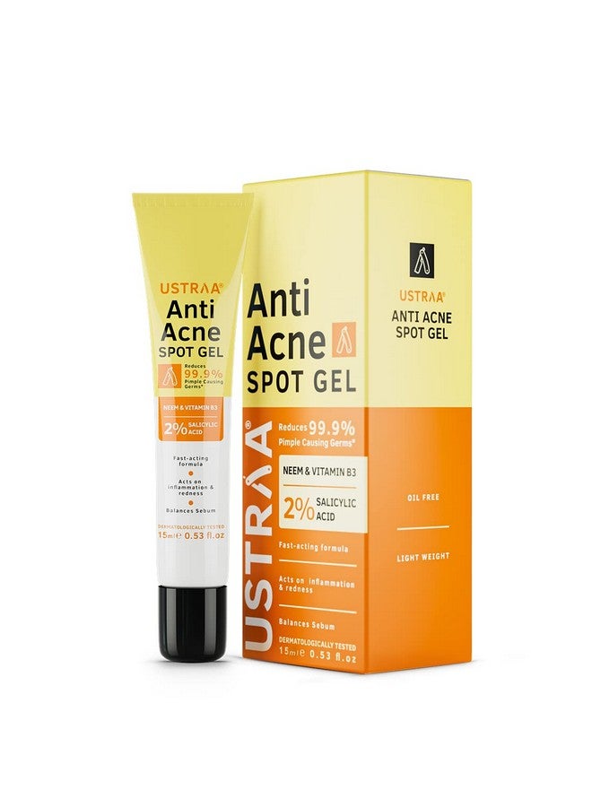 Ustraa Detan Face Scrub For Men 100G Exfoliation & Tan Removal No Sls & Anti Acne Spot Gel 15Ml Reduces 99.9% Pimplecausing Germs With Neem & Vitamin B3. - Image 5