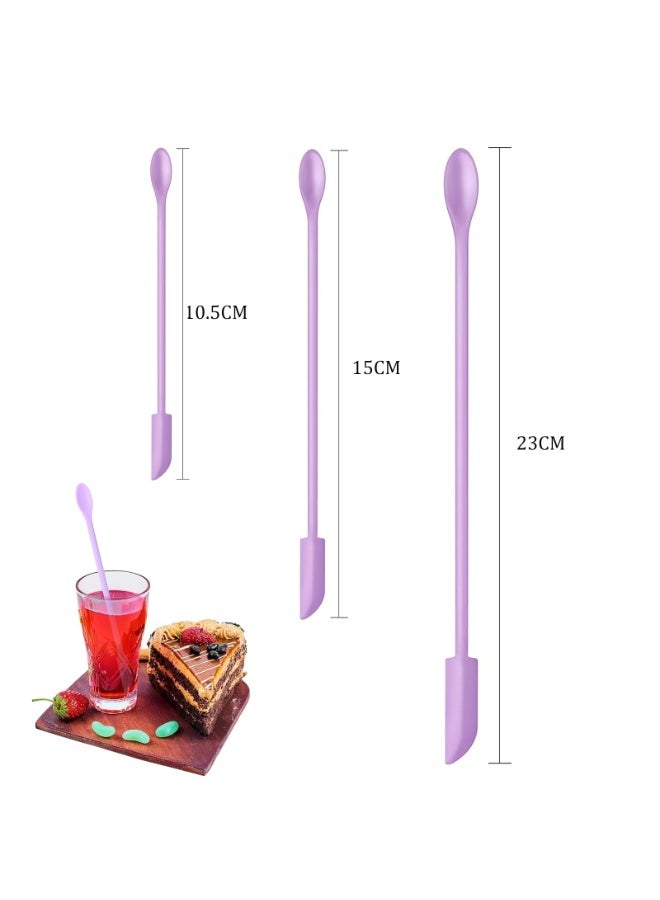 سونسر 6 قطع من ملاعق المكياج متعددة الأحجام، ملاعق التجميل، مجموعة ملاعق سيليكون صغيرة الحجم للتجميل والمطبخ، مكشطة صغيرة للبرطمانات وزجاجات المطبخ ومستحضرات التجميل - Image 5