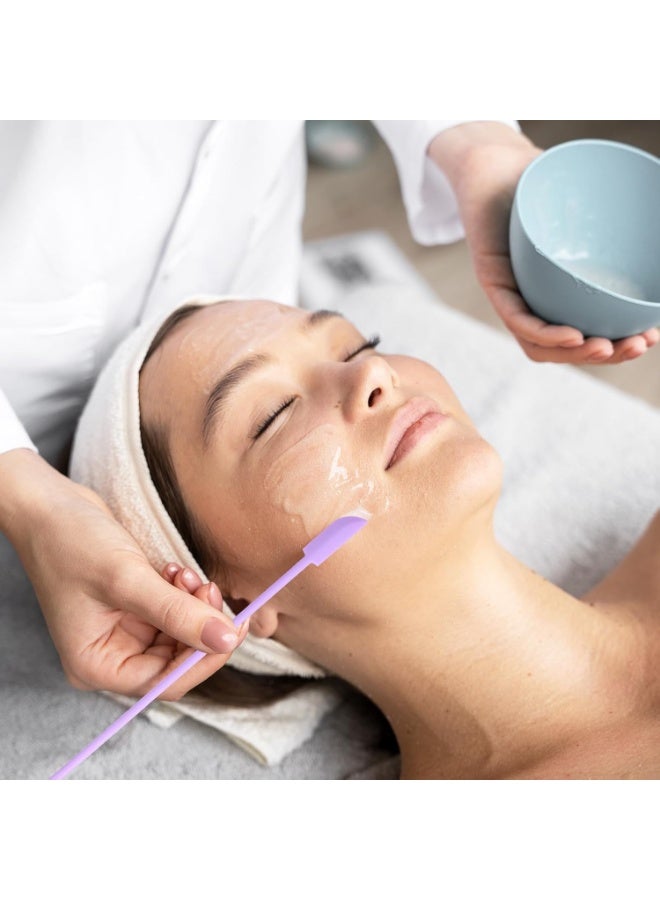 سونسر 6 قطع من ملاعق المكياج متعددة الأحجام، ملاعق التجميل، مجموعة ملاعق سيليكون صغيرة الحجم للتجميل والمطبخ، مكشطة صغيرة للبرطمانات وزجاجات المطبخ ومستحضرات التجميل - Image 4