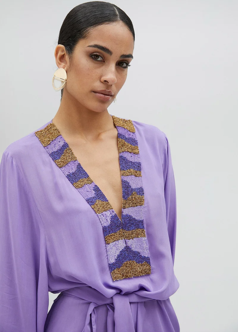 Lola Casademunt Short dress with rhinestone detail