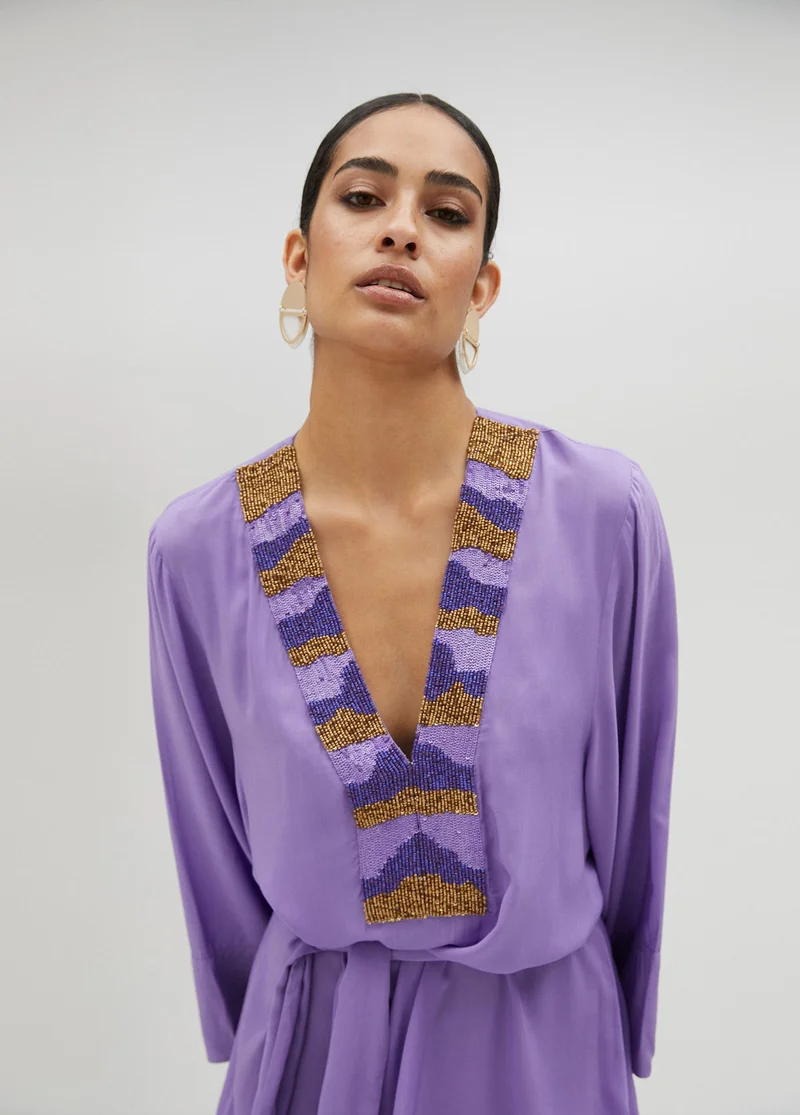 Lola Casademunt Short dress with rhinestone detail