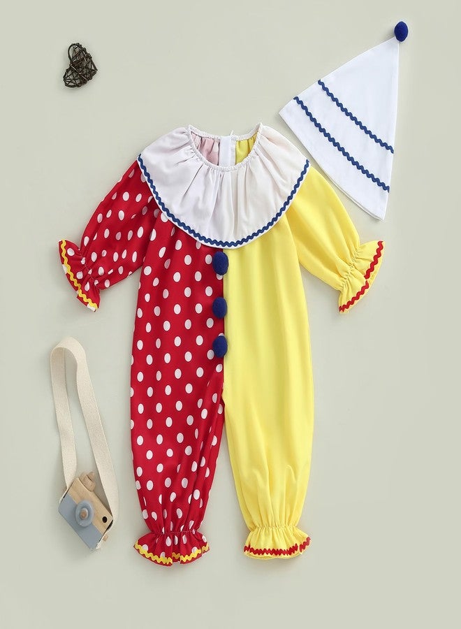 Douhoow Toddler Halloween Costumes Boys Girls Baby Jumpsuit Romper With Hat Halloween Christmas Outfits for Kids (Red, 2-3T) - Image 2