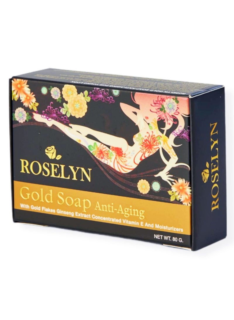 Roselyn Gold Soap Anti Aging 80 G - Image 1
