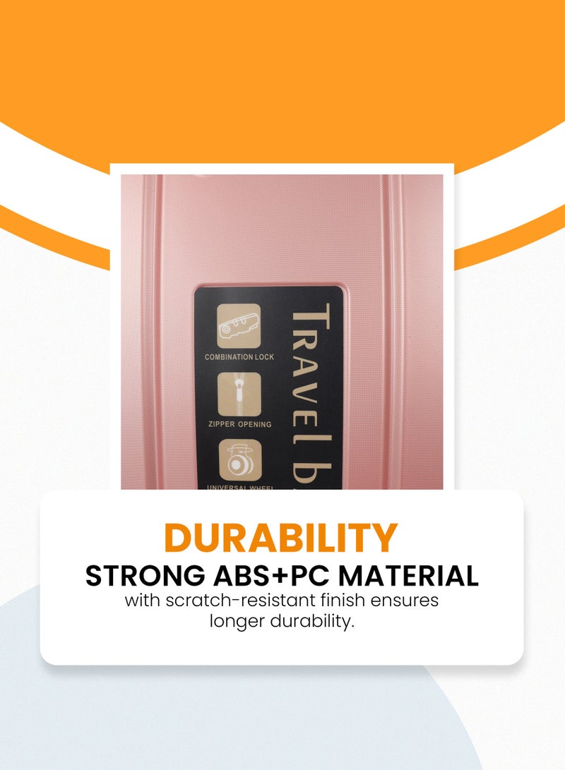 ستارجولد طقم حقائب سفر بعجلات من 3 قطع TPC عجلات جانبية صلبة مع قفل TSA - Image 5