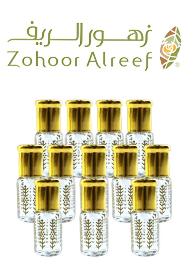 12 pieces Natural Zohoor Alreef Fragrance Perfume Oil 3 Ml - pzsku/Z10E24E762942EE6D59A1Z/45/_/1695495582/7d8a20a2-c09b-48d9-b2d9-3cd87ca5c70e