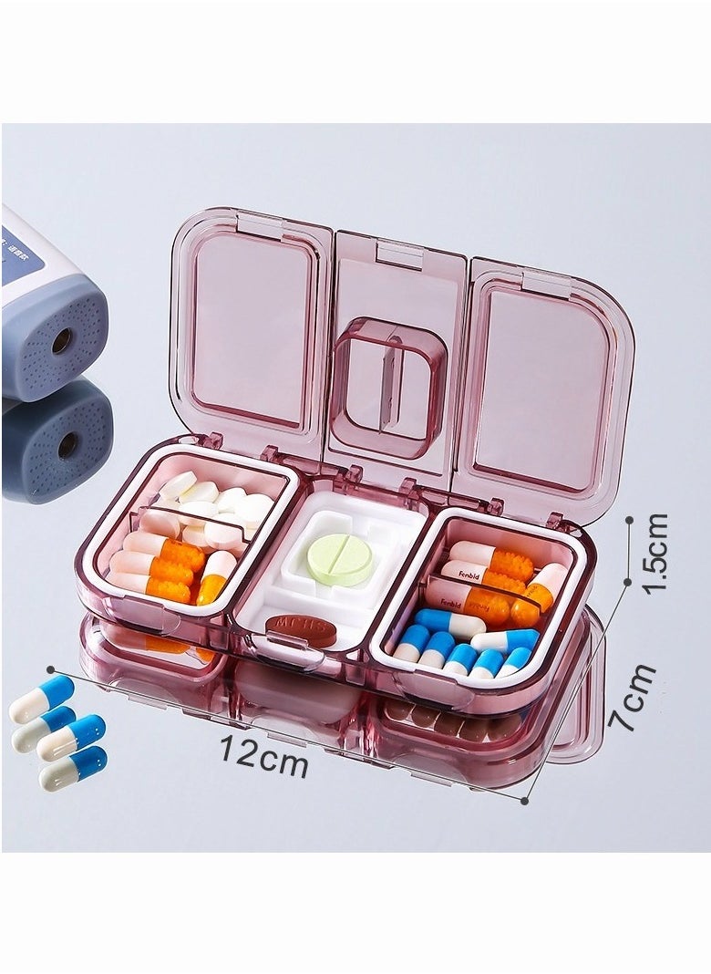 Generic Portable Pill Box Sealed, Moisture-Proof Can Be Divided With Medicine Cutter  - Image 2