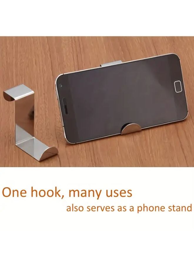 5 حزمة من خطافات الفولاذ المقاوم للصدأ بدون حفر متينة للتركيب السريع في الحمام والمطبخ - Image 4