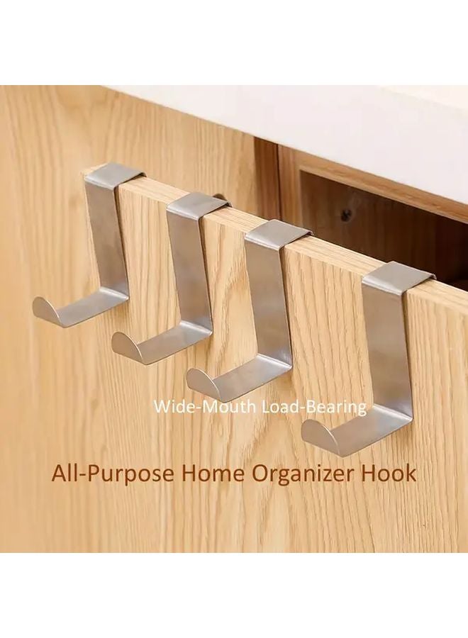 5 حزمة من خطافات الفولاذ المقاوم للصدأ بدون حفر متينة للتركيب السريع في الحمام والمطبخ - Image 3