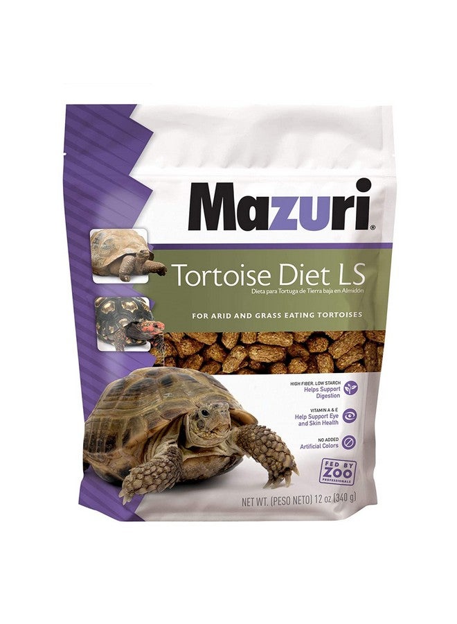 Mazuri | Tortoise Ls Diet For African Spurred/Sulcata, Desert, Egyptian, Galapagos, Gopher, Greek, Leopard, Pancake, Radiated Or YellowFooted Tortoise, | 12 Ounce (12 Oz) Bag - Image 1