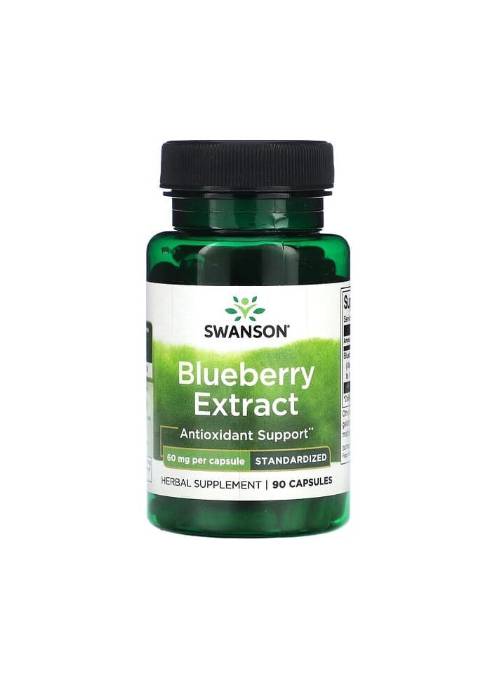 Blueberry Extract, Standardized, 60 mg, 90 Capsules