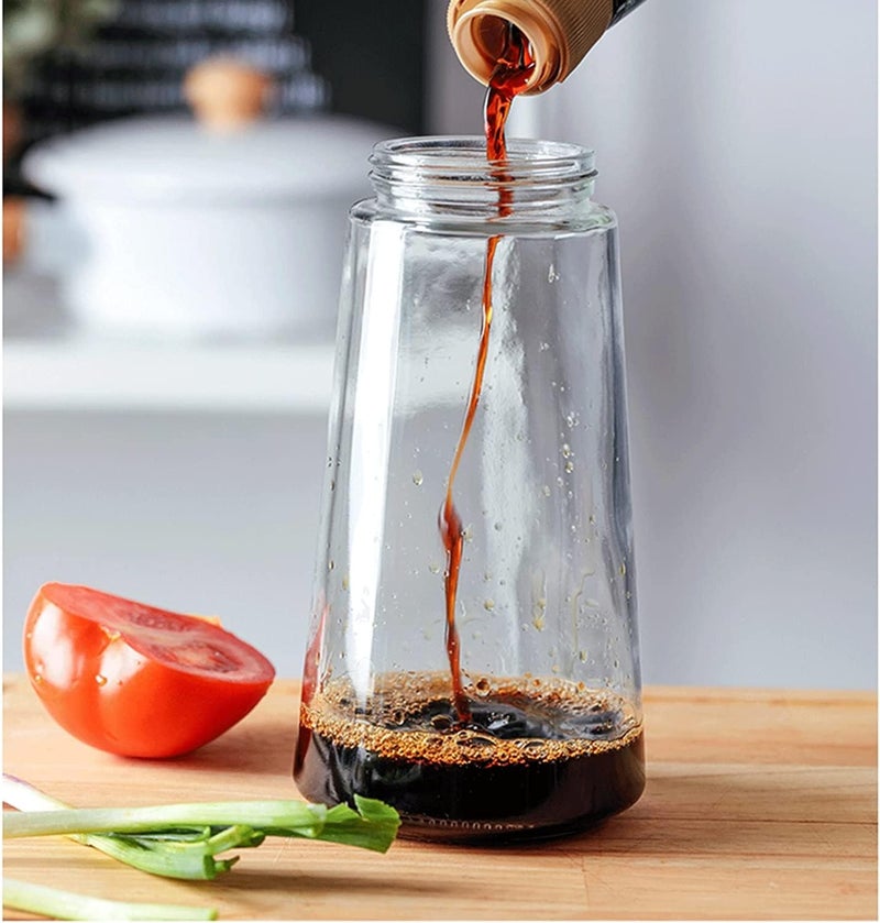 Cazuela Olive Oil Vinegar Dispenser Bottle Auto Flip bottles for kitchen 18 OZ with Leakproof Cap No Grip Easy Clean with Handle for Kitchen Cooking Black - Image 5