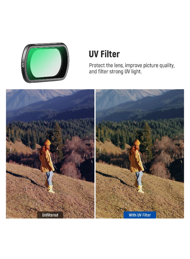 NEEWER 6-Pack Magnetic ND/CPL/UV Filter Set for DJI Osmo Pocket 3 – HD Optical Glass, ND16/32/64/256, CPL & UV, Glare Reduction, Vivid Colors, Fast Attach Camera Filters Kit - Image 5