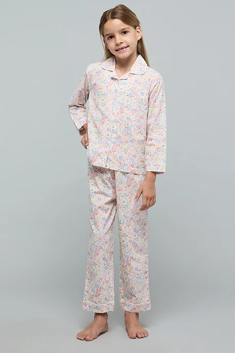 أر أند بي Printed Lapel Collar Pyjama Set