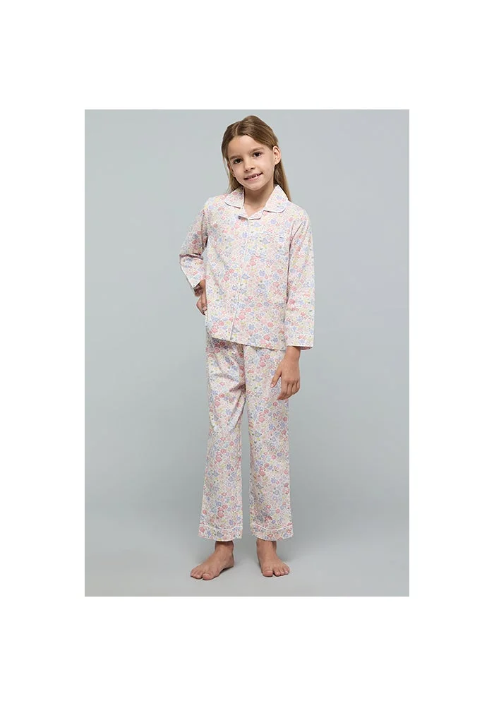 R&b Printed Lapel Collar Pyjama Set