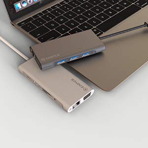 CADYCE USB-C™ to USB 3.0 Hub, Gigabit Ethernet, HDMI (4k) & VGA Adapter with PD Charging (100W) - Image 2
