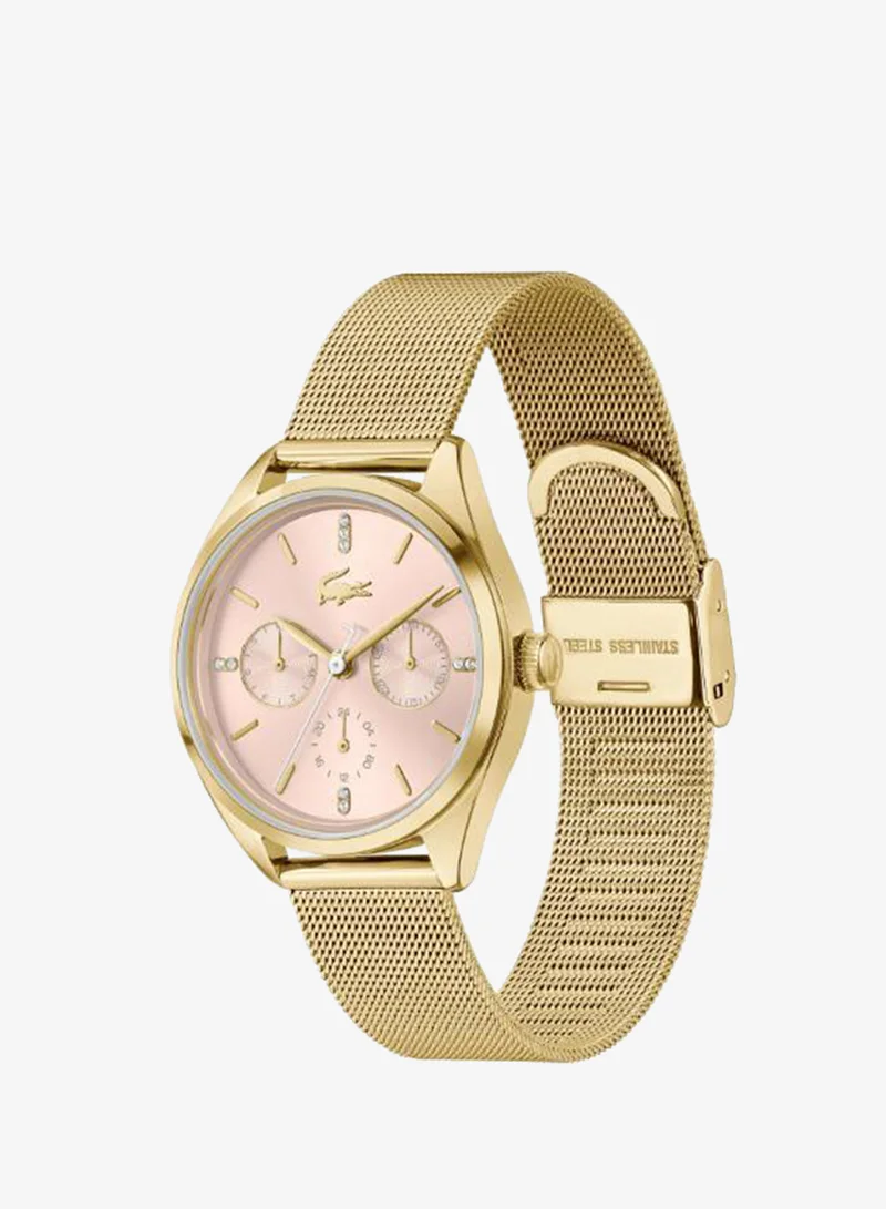 Lacoste  Ionic Plated Thin Gold Steel Quartz Multifunction Watch for Women | Best Price UAE