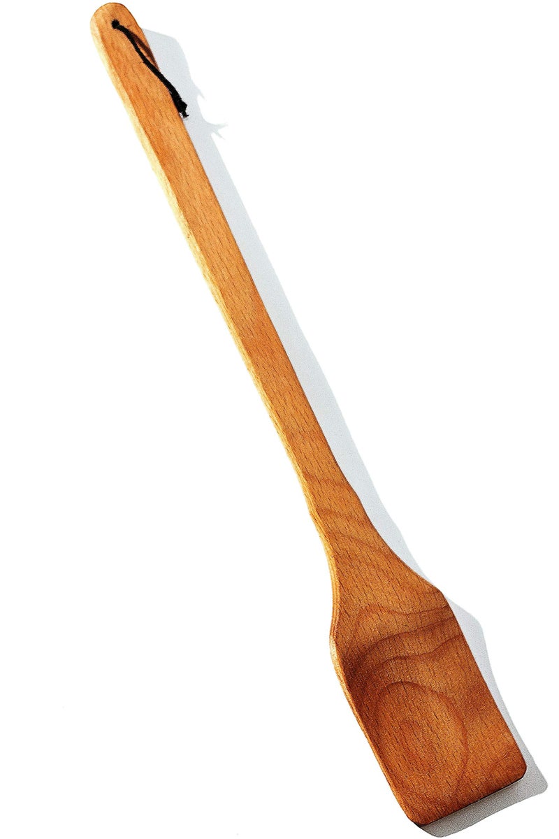 ECOSALL Large Wooden Spoon  18inch Heavy Duty Cajun Stir Paddle for Cooking in Big Pots  Wall Dcor  Big Spoon For Brewing Grill Mixing Stirring  Solid Natural Hard Wood Long Spatula