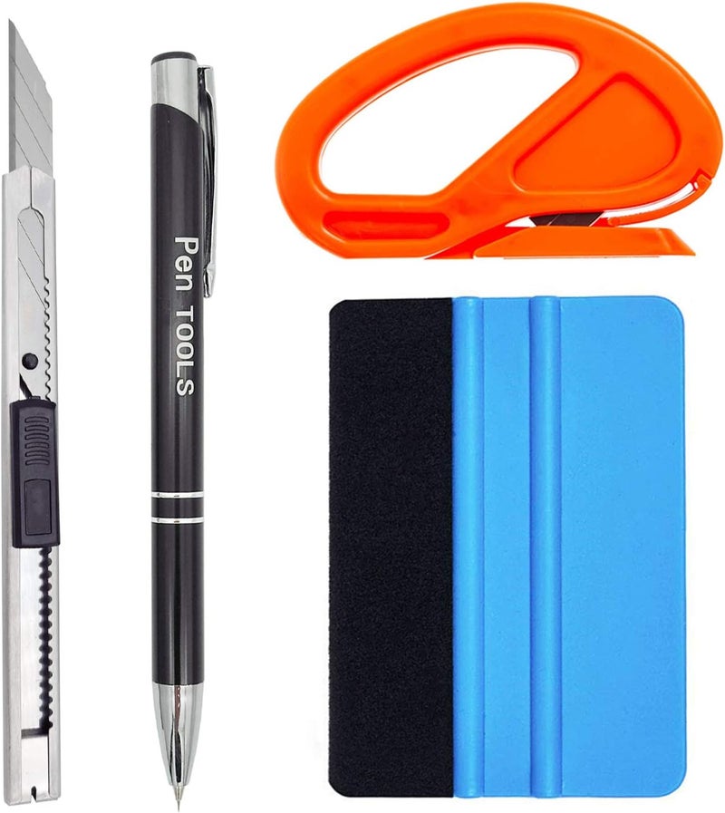 CARTINTS Vinyl Wrap Installation Tool Window Film Tint Tool Kit Vinyl Weeding Kit with Air Release Tool Pen, Retractable Utility Knife,Snitty Vinyl Knife, Felt Squeegee for Car Wrap, Window Tint - Image 1