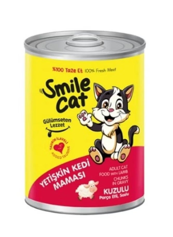 سمايل كات طعام رطب للقطط البالغة بلحم الضأن 400g