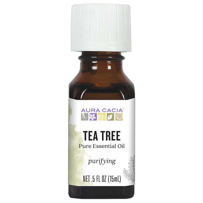 Aura Cacia 100% Pure Tea Tree Essential Oil | GC/MS Tested for Purity | 15 ml (0.5 fl. oz.) | Melaleuca alternifolia - Image 1
