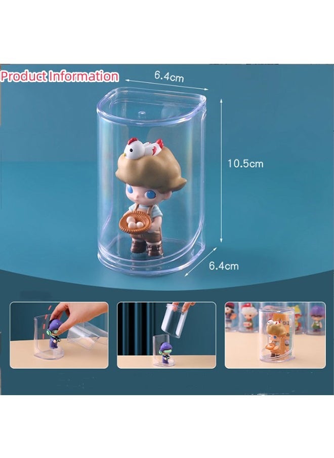 JCB CHIC Clear Figures Display Case, Display Boxes, Stackable Blind Box for Collectibles-Figures, Assembled Dustproof Storage Organizer Box, for Lego Collectibles Action Figures for Pop Mart(19PCS)  - Image 2