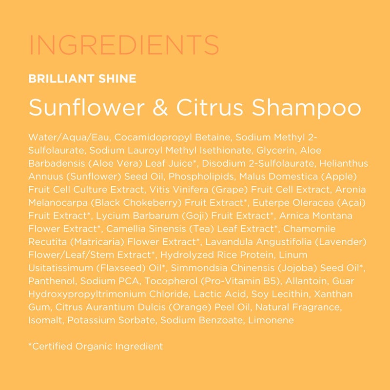 Andalou Naturals Sunflower and Citrus Brilliant Shine Shampoo, 11.5 Ounce - Image 3
