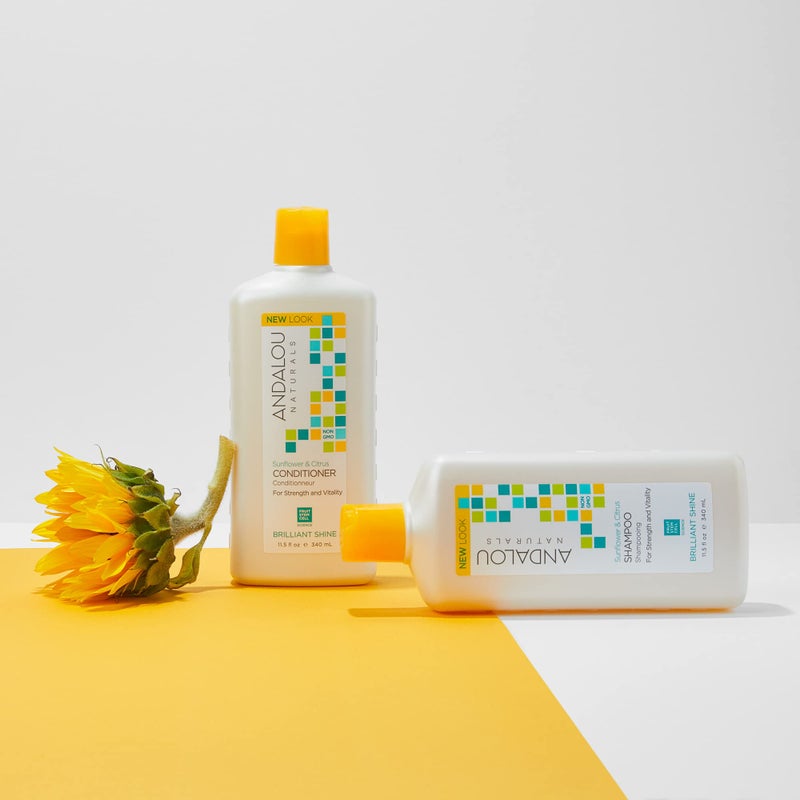 Andalou Naturals Sunflower and Citrus Brilliant Shine Shampoo, 11.5 Ounce - Image 2