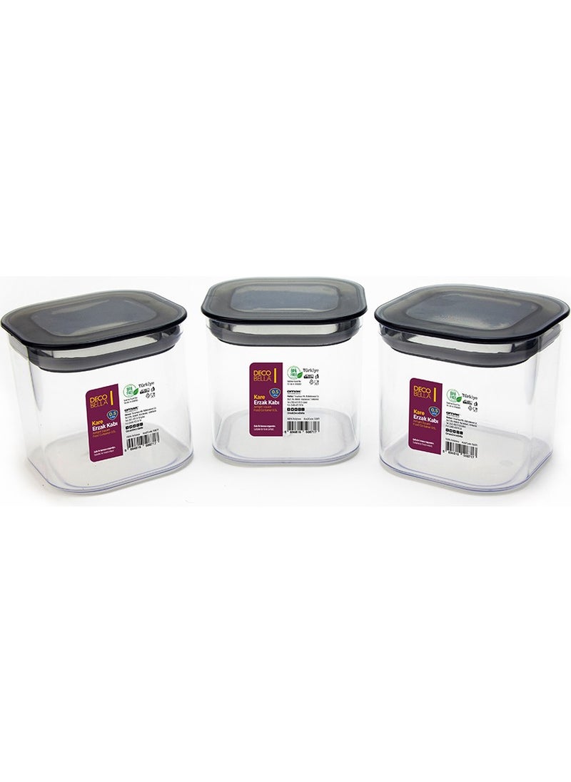 3 Pieces 0.5 Lt Stackable Crystal Vacuum Food Container 0.5 Lt Vacuum Storage Container - pzsku/Z10E2EB2FAE80EB39293FZ/45/_/1728062637/8968d113-e46e-4457-9632-afcc96d53879