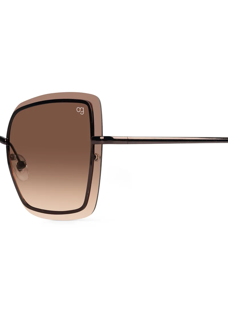 Woggles Latest & Stylish UV Protected Brown Square Sunglasses for Women