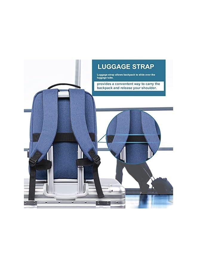 ستارجولد حقيبة ظهر للكمبيوتر المحمول للسفر، 16 بوصة مقاومة للماء كاجوال أنيقة للجنسين مع منفذ شحن USB وحماية ضد السرقة أثناء السفر والمشي لمسافات طويلة، حقيبة كتب مدرسية جامعية حقيبة نهارية كاجوال - Image 2