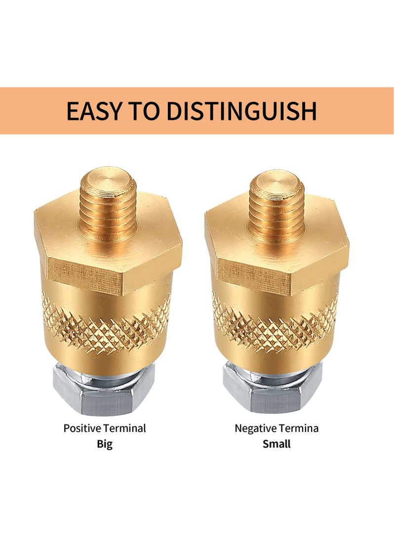 Excefore - Battery Terminal Connectors Set, Side Post Battery Terminal Bolt Compatible with Other Accessories to Battery, for M8 Top Side Post Threaded Terminal Charging Post Extender Adaptor - Image 1