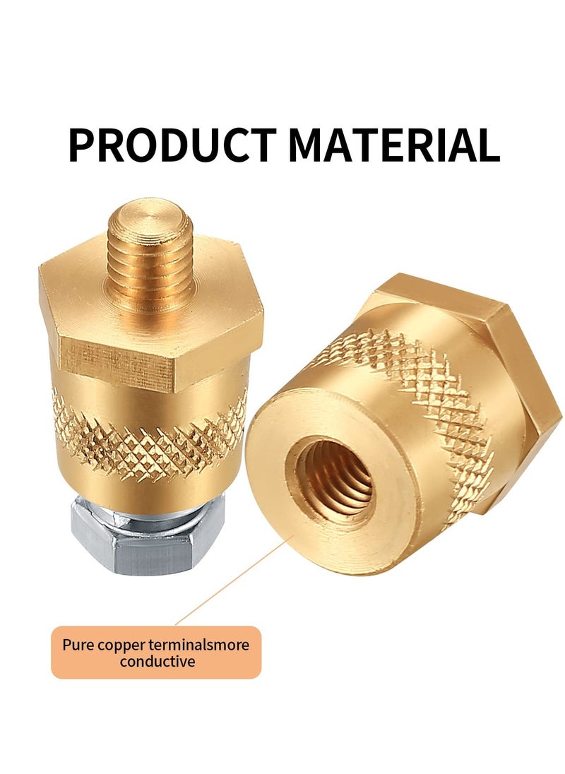 Excefore - Battery Terminal Connectors Set, Side Post Battery Terminal Bolt Compatible with Other Accessories to Battery, for M8 Top Side Post Threaded Terminal Charging Post Extender Adaptor - Image 1